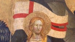 Maestro della Misericordia, Cristo Risorto, 1370-75, tempera su tavola, pannello laterale frammentario di un trittico, Pinacoteca Vaticana ©Musei Vaticani (particolare)