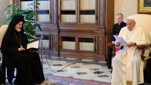 Il Papa con la delegazione Ecumenica del Patriarcato Ecumenico di Costantinopoli